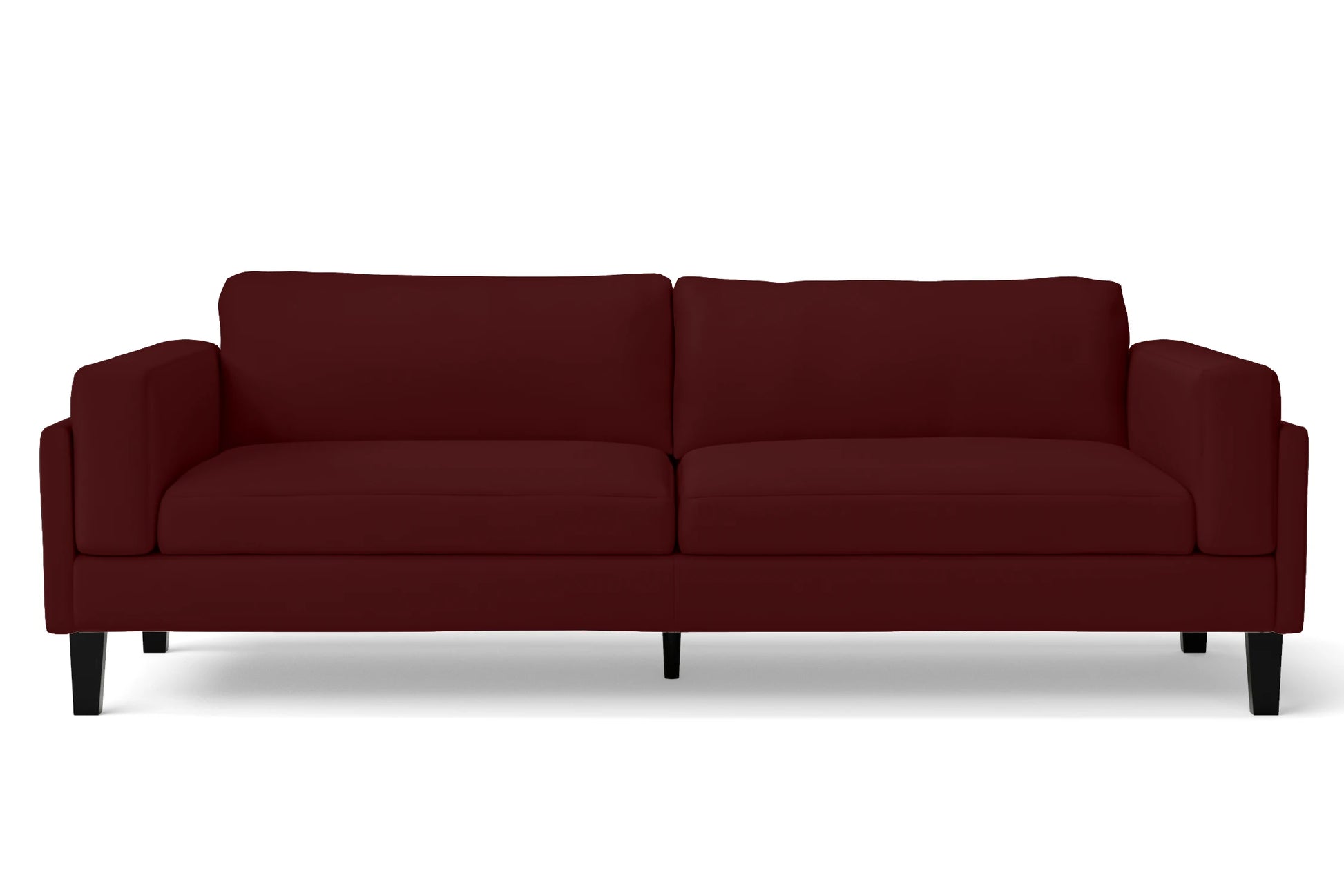 Alseno 4 Seater Sofa Red Leather