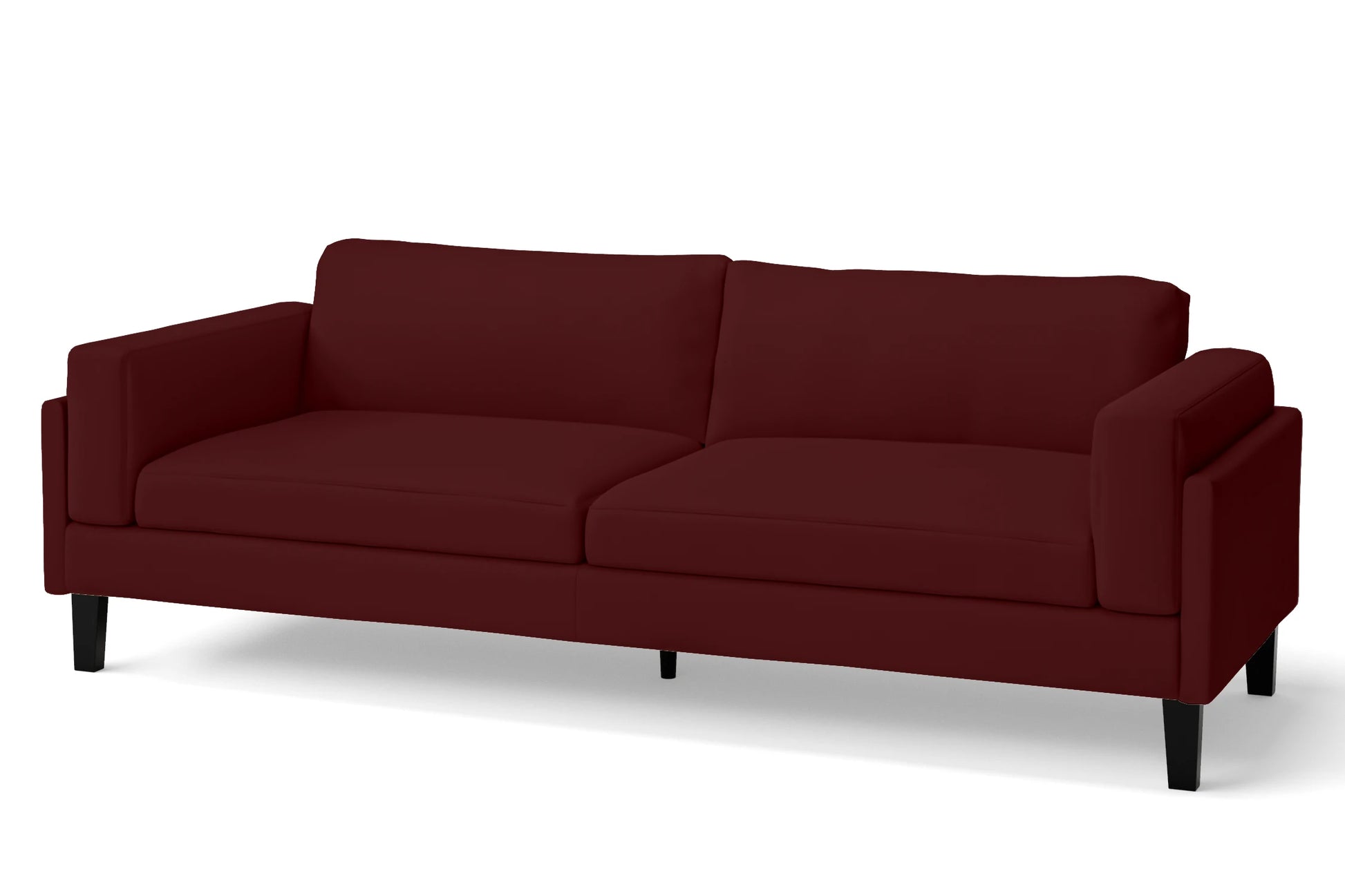 Alseno 4 Seater Sofa Red Leather