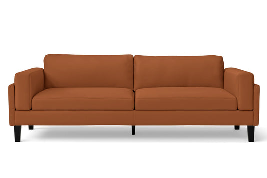 Alseno 4 Seater Sofa Tan Brown Leather