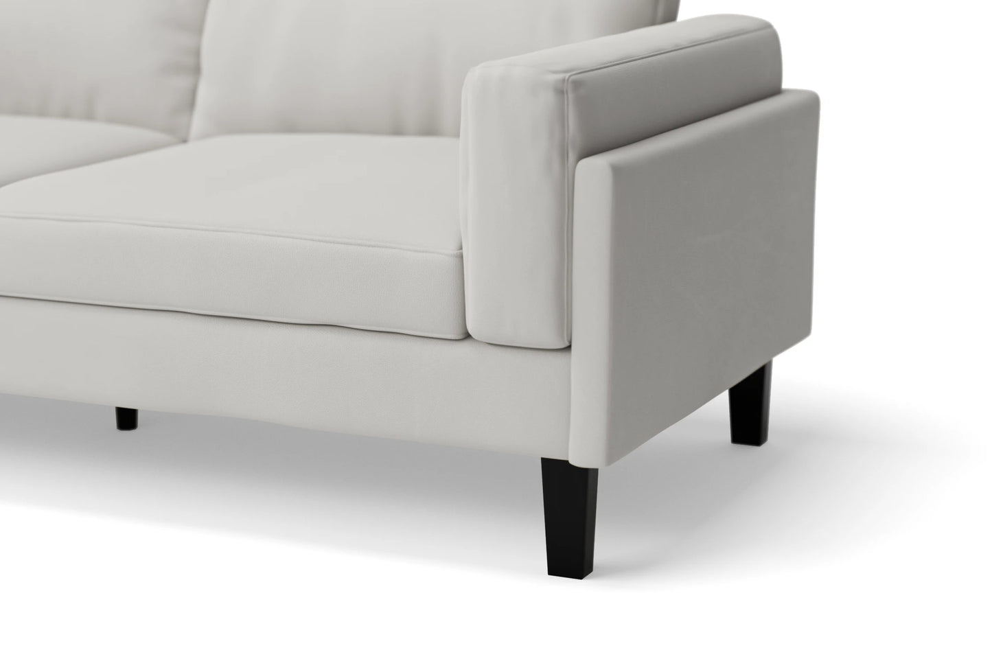 Alseno 4 Seater Sofa White Leather