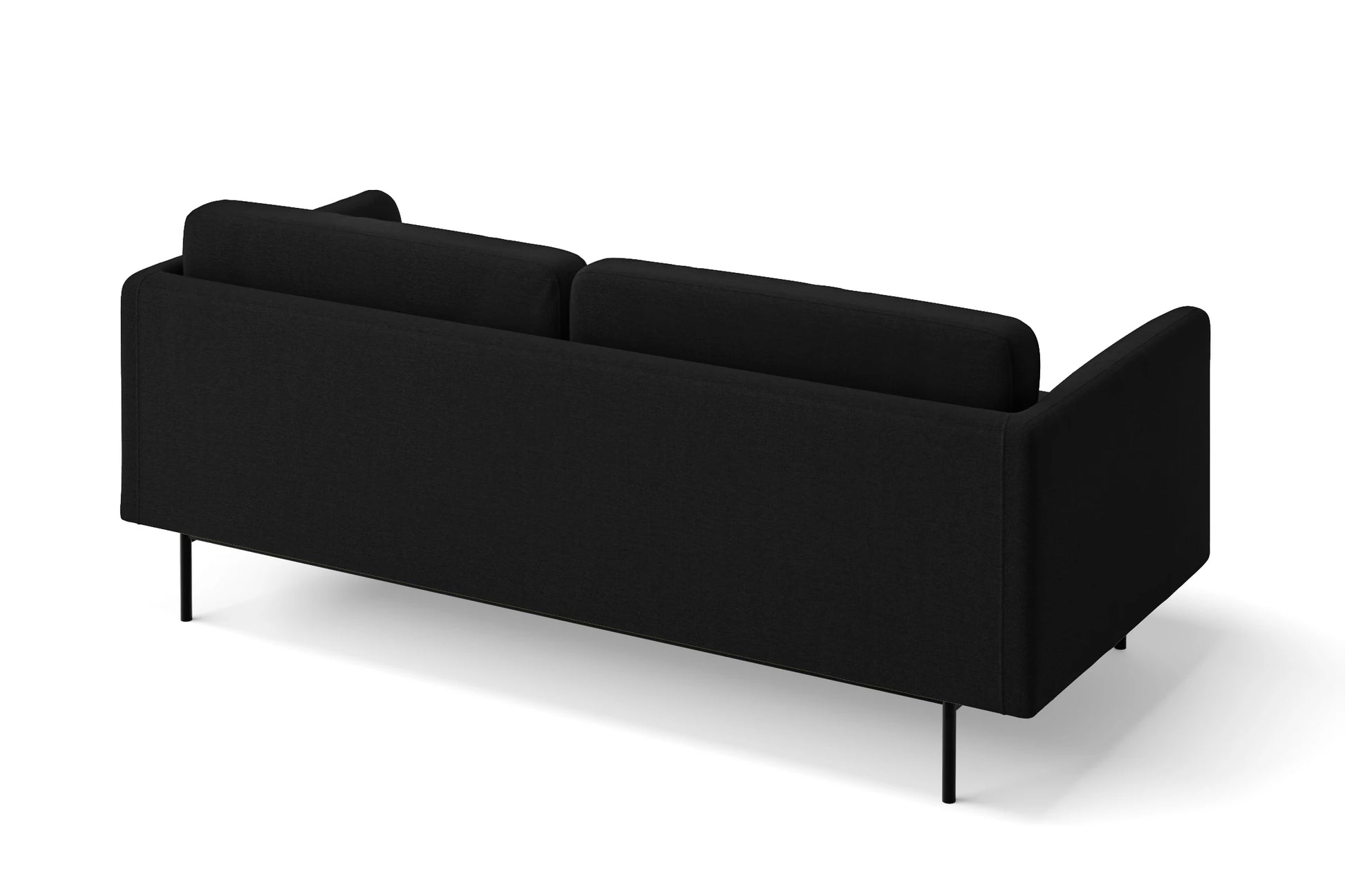 Ancona 2 Seater Sofa Black Linen Fabric