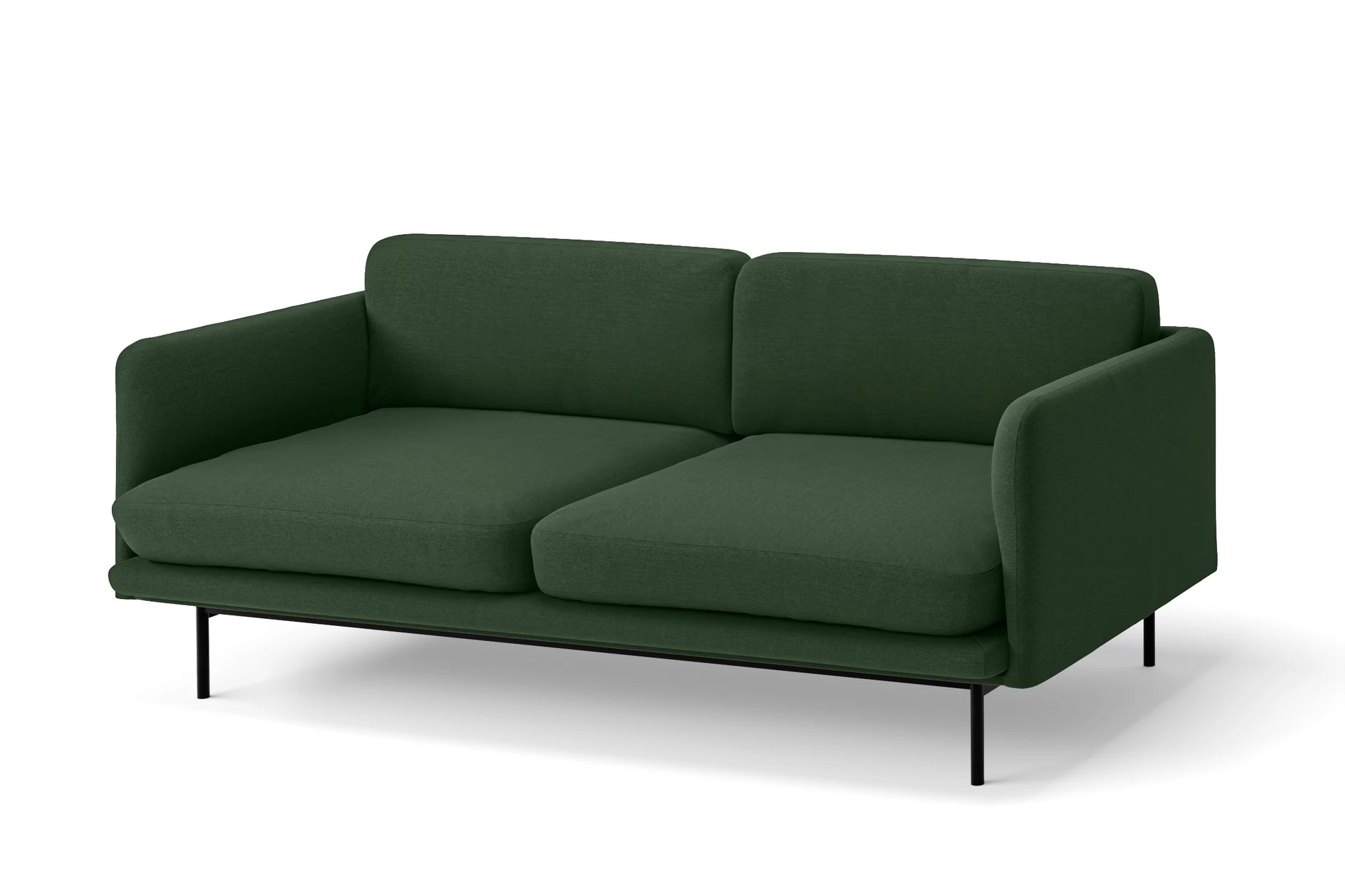 Ancona 2 Seater Sofa Forest Green Linen Fabric