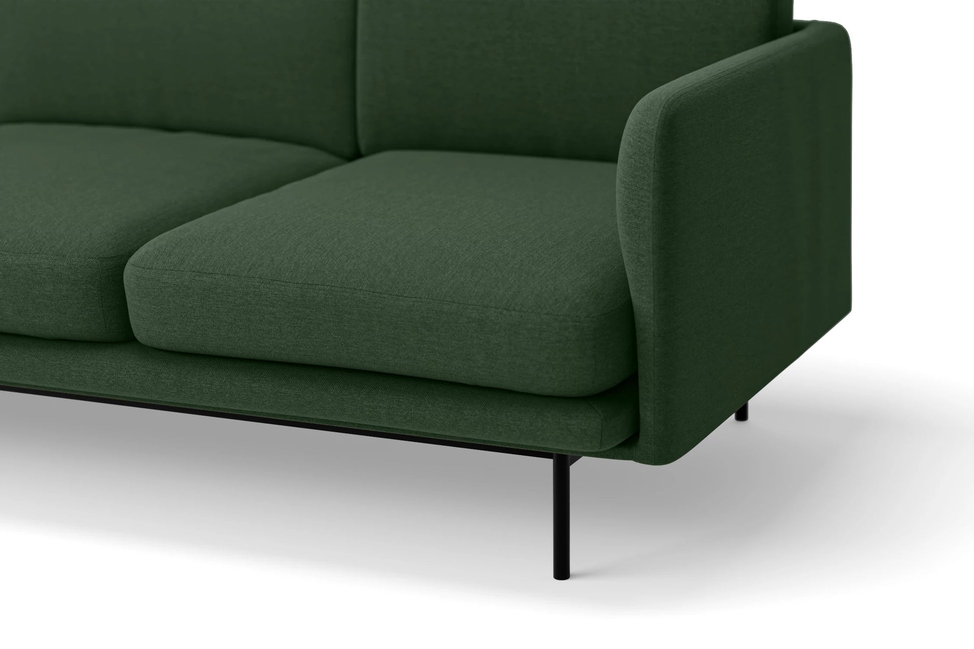 Ancona 2 Seater Sofa Forest Green Linen Fabric