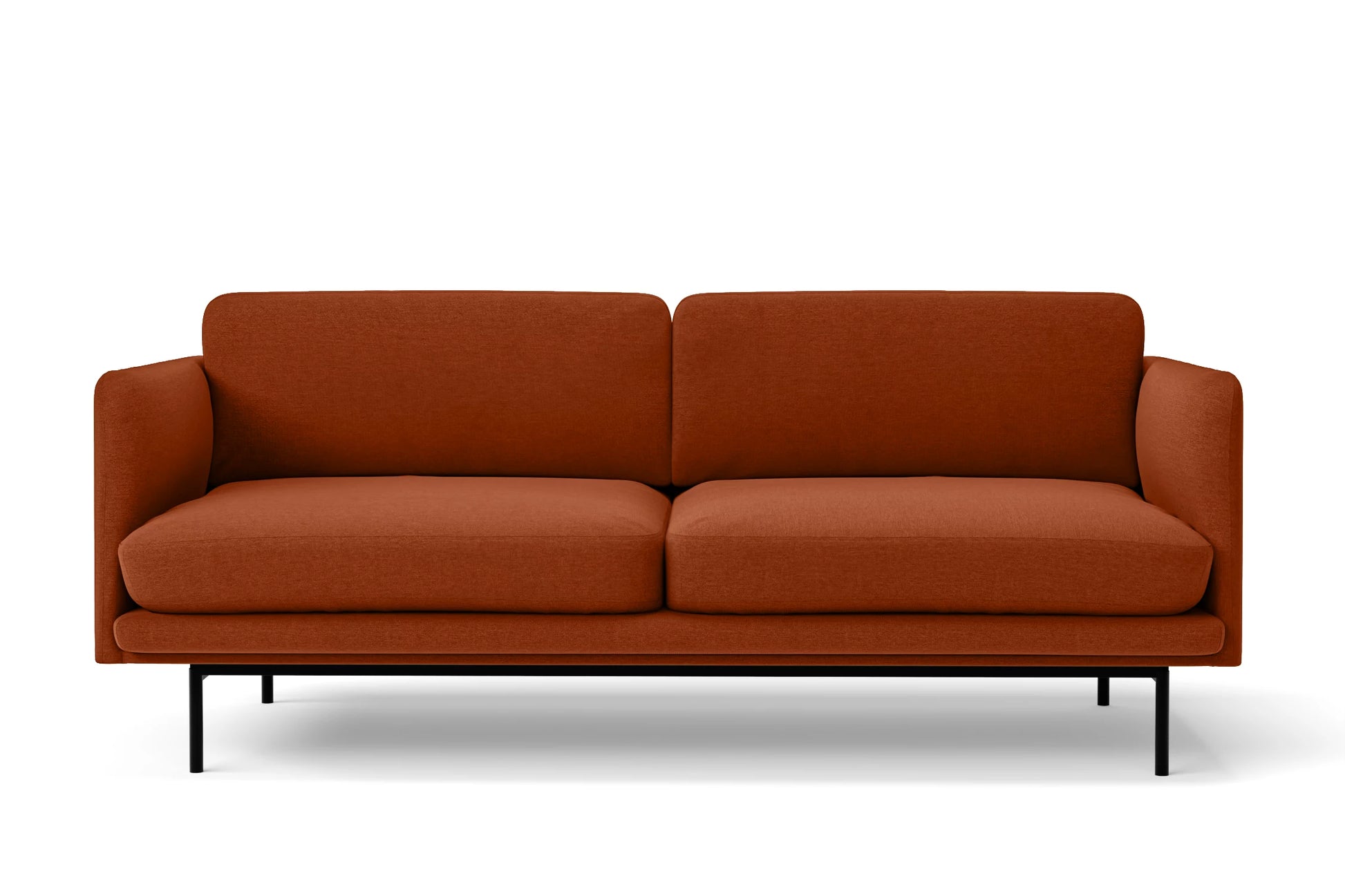 Ancona 2 Seater Sofa Orange Linen Fabric