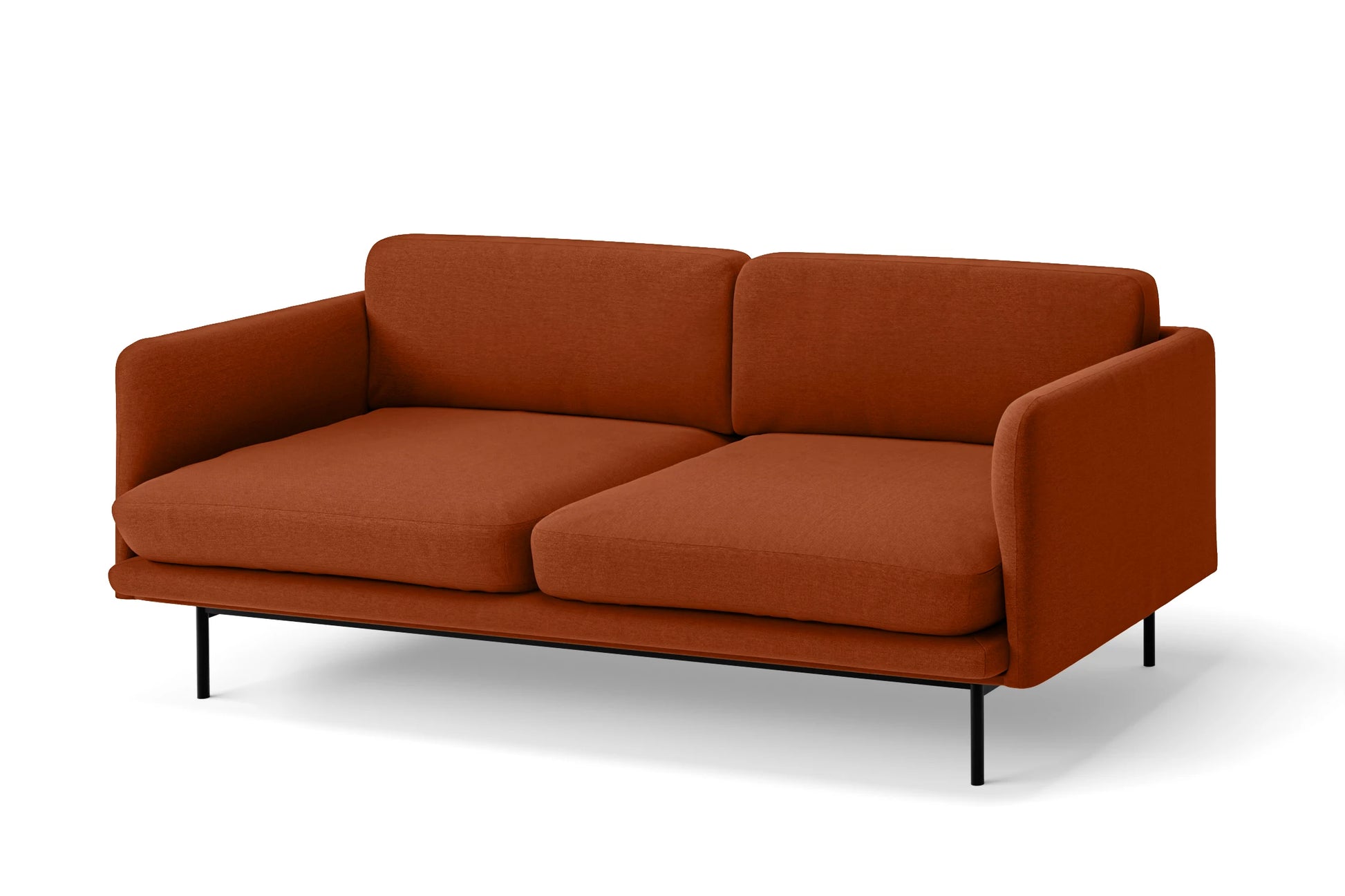 Ancona 2 Seater Sofa Orange Linen Fabric