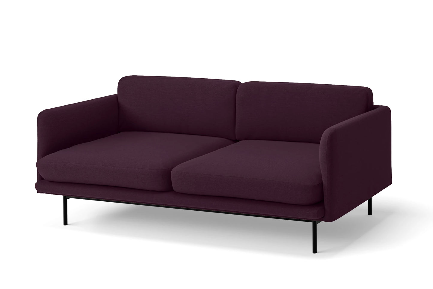 Ancona 2 Seater Sofa Purple Linen Fabric