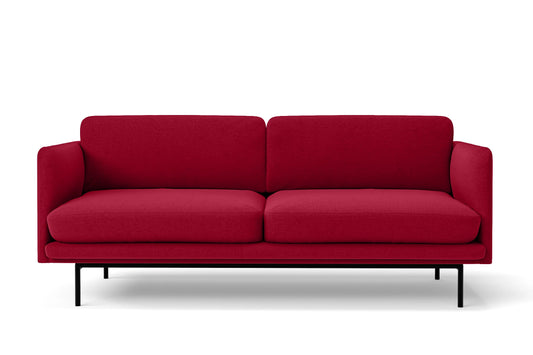 Ancona 2 Seater Sofa Red Linen Fabric