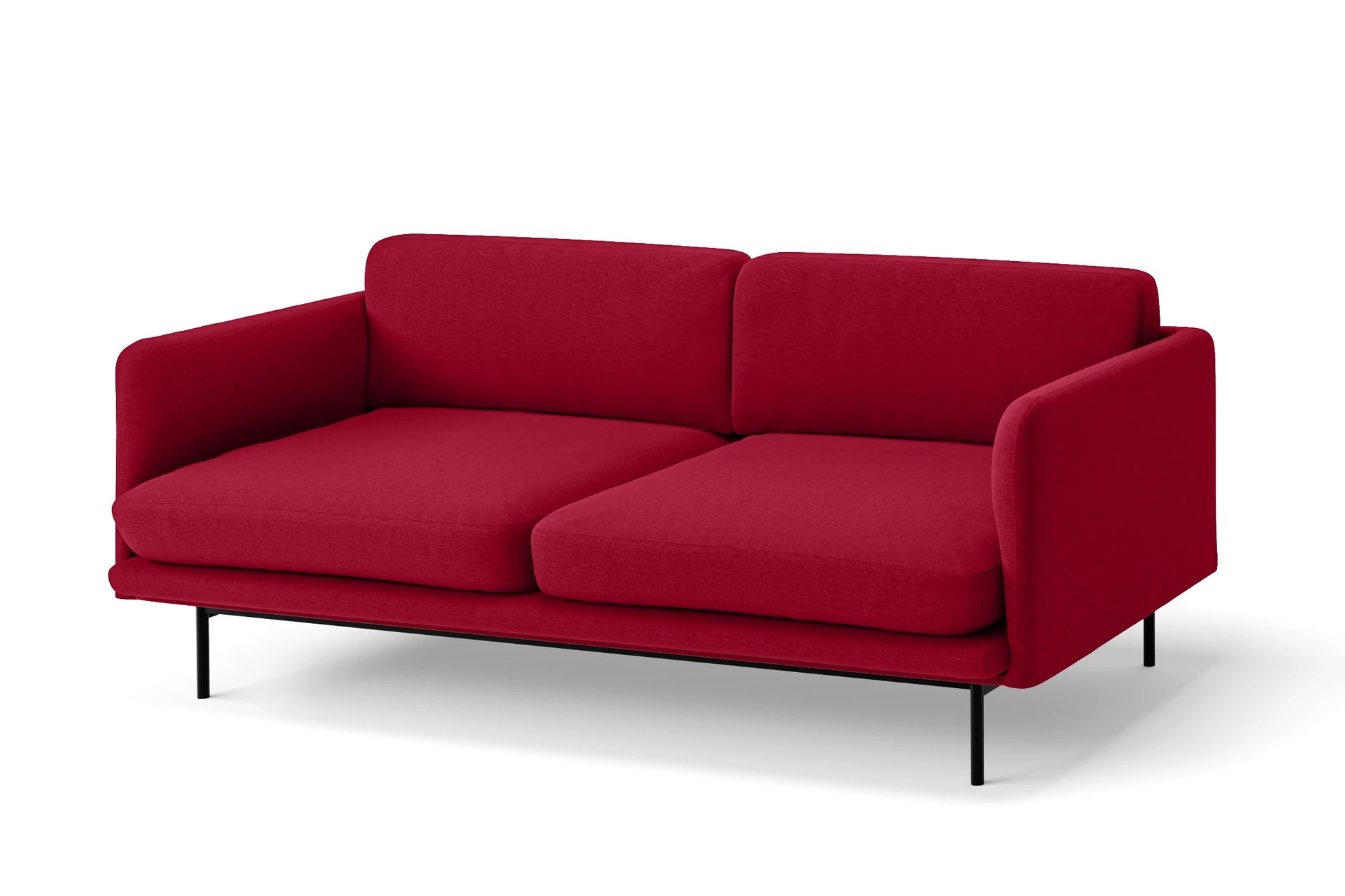 Ancona 2 Seater Sofa Red Linen Fabric