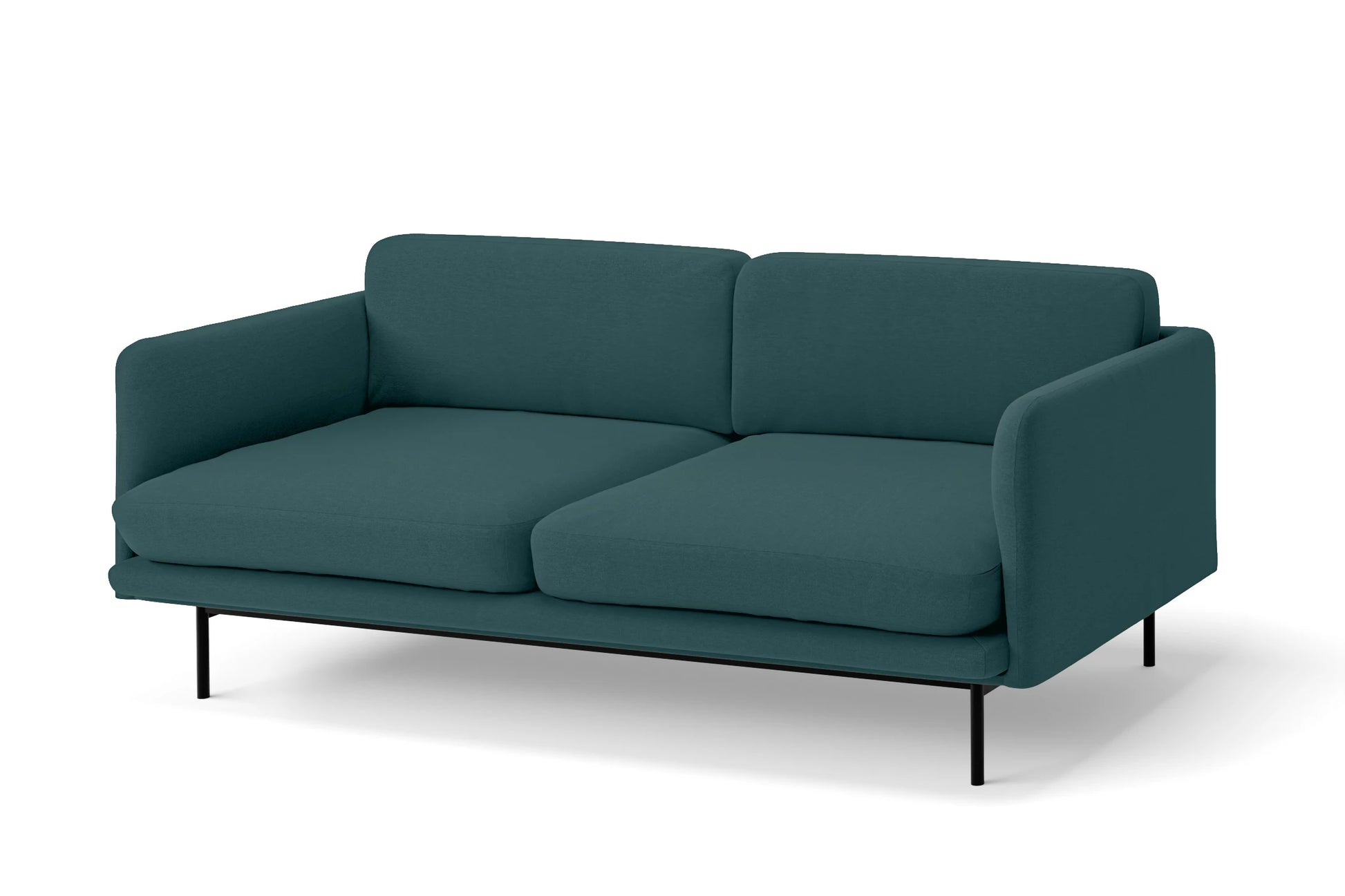 Ancona 2 Seater Sofa Teal Linen Fabric