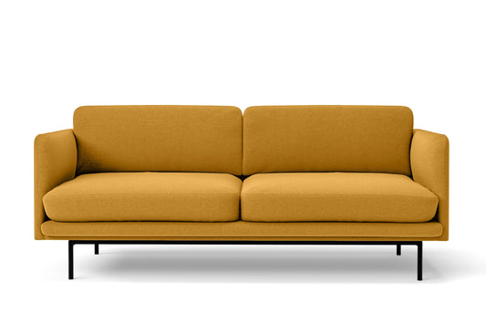 Ancona 2 Seater Sofa Yellow Linen Fabric