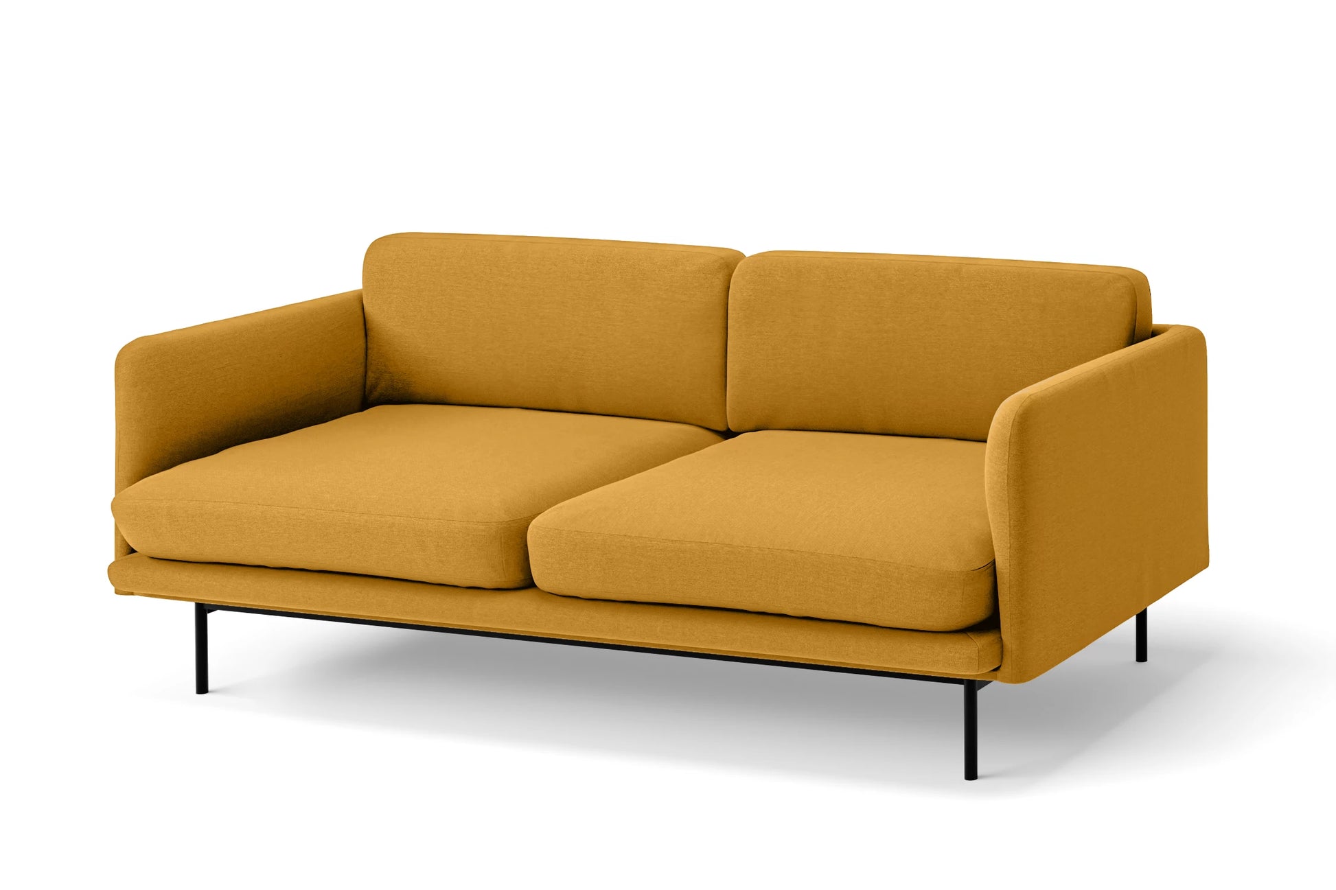 Ancona 2 Seater Sofa Yellow Linen Fabric