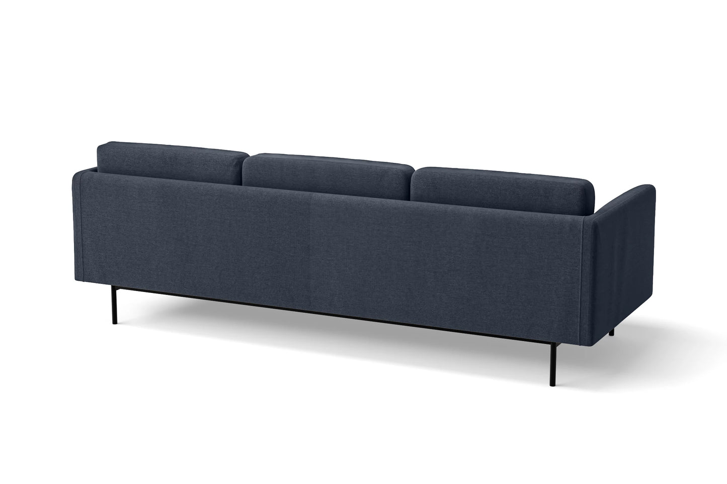 Ancona 3 Seater Sofa Dark Blue Linen Fabric