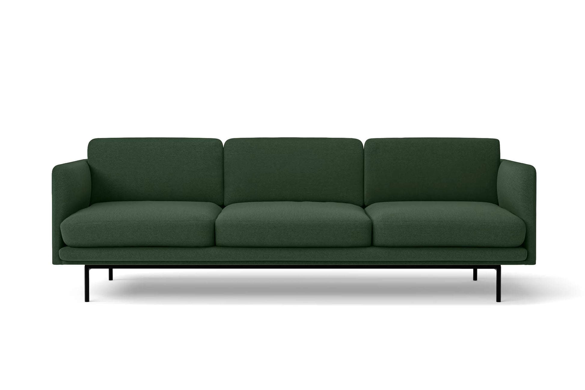 Ancona 3 Seater Sofa Forest Green Linen Fabric