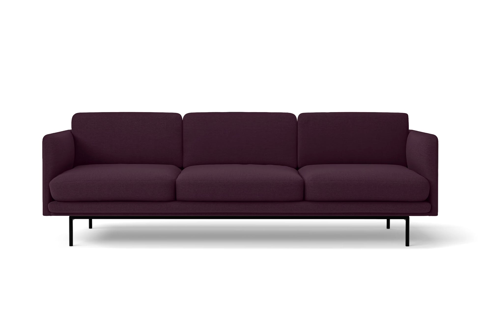 Ancona 3 Seater Sofa Purple Linen Fabric