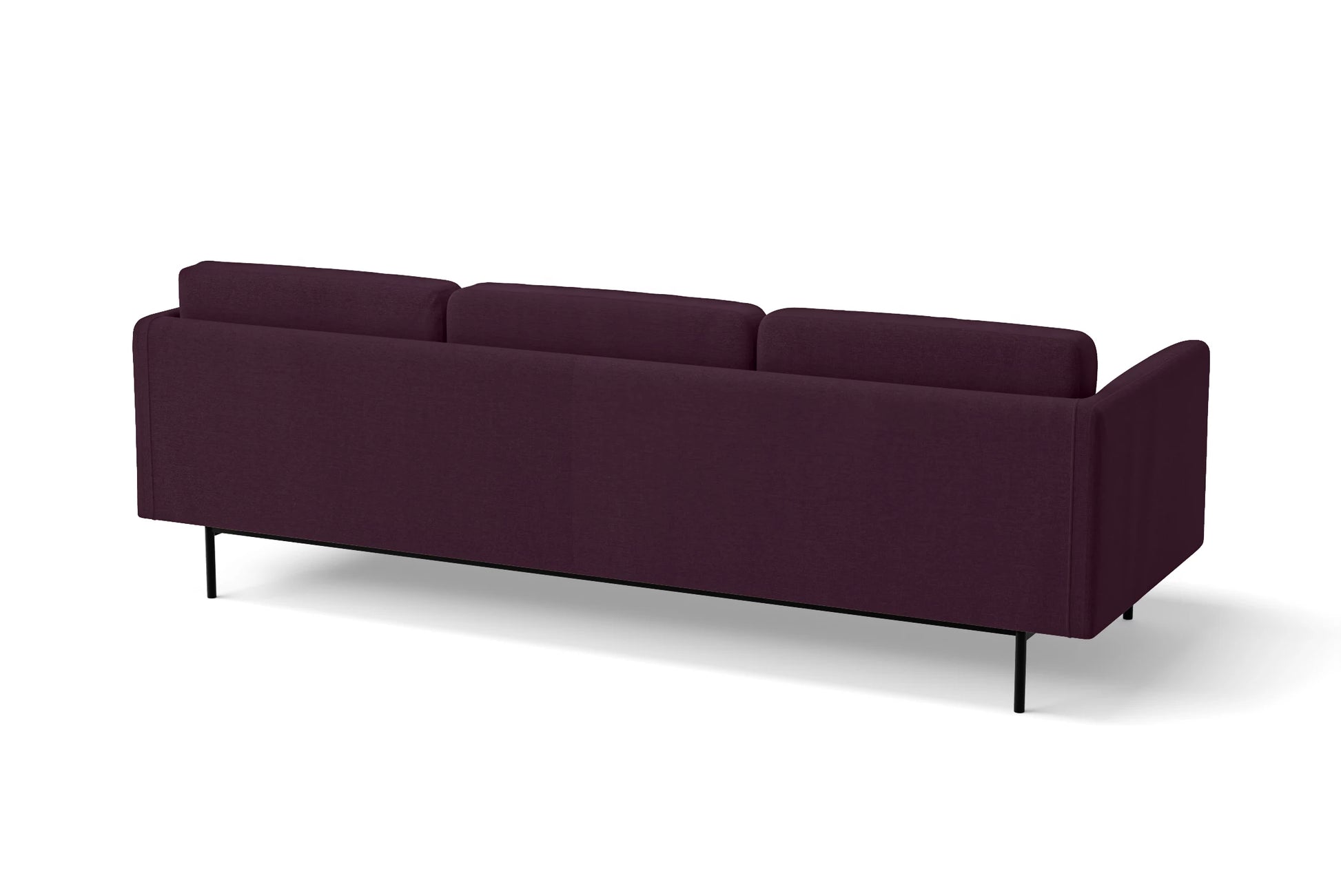 Ancona 3 Seater Sofa Purple Linen Fabric