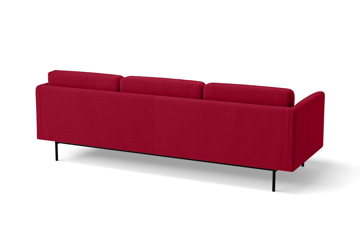 Ancona 3 Seater Sofa Red Linen Fabric