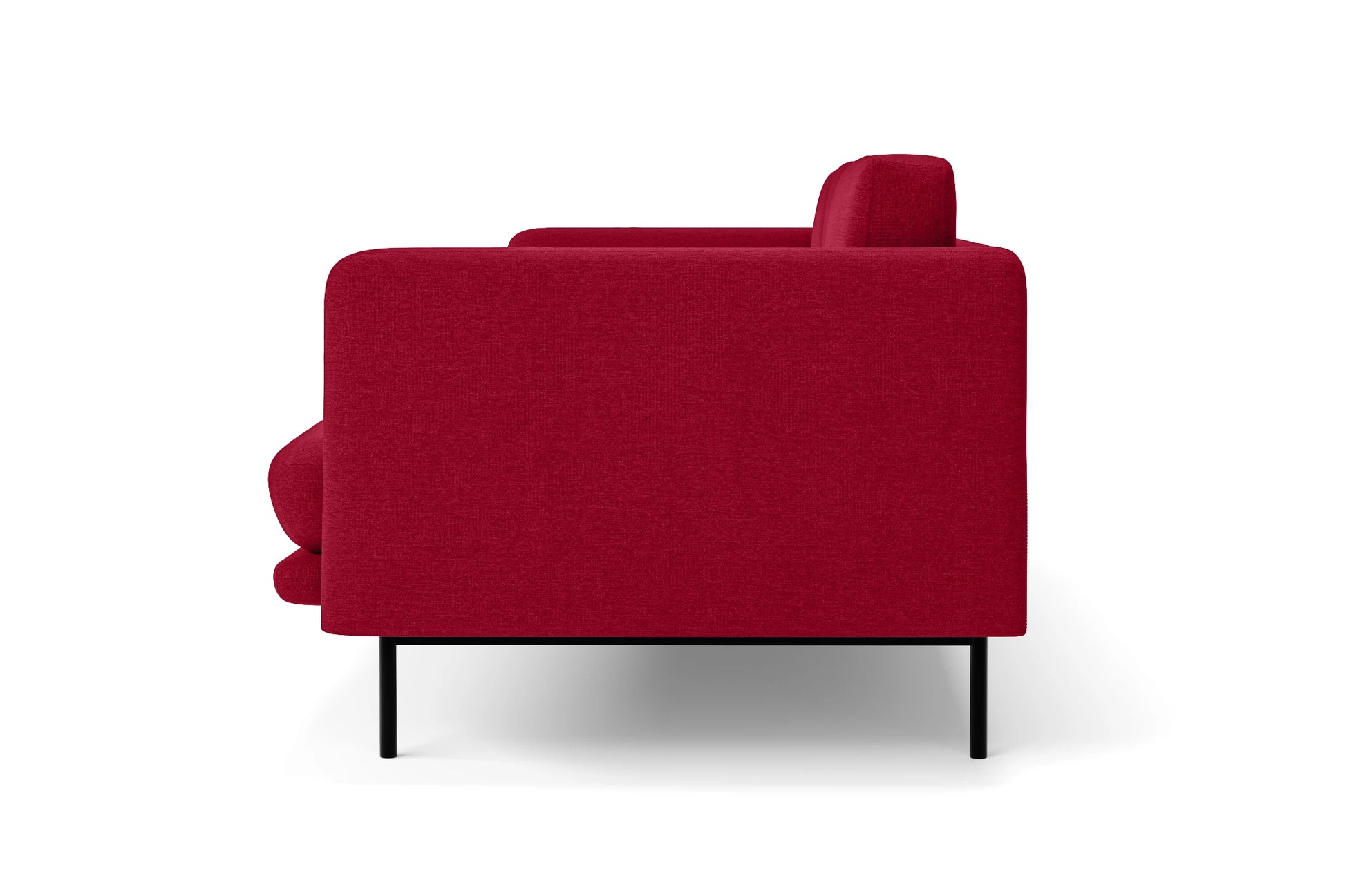 Ancona 3 Seater Sofa Red Linen Fabric