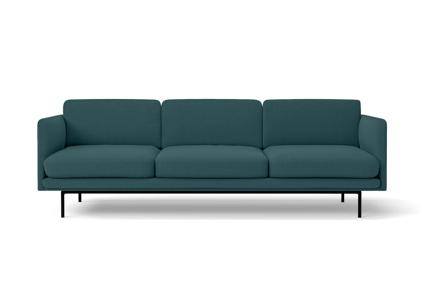 Ancona 3 Seater Sofa Teal Linen Fabric