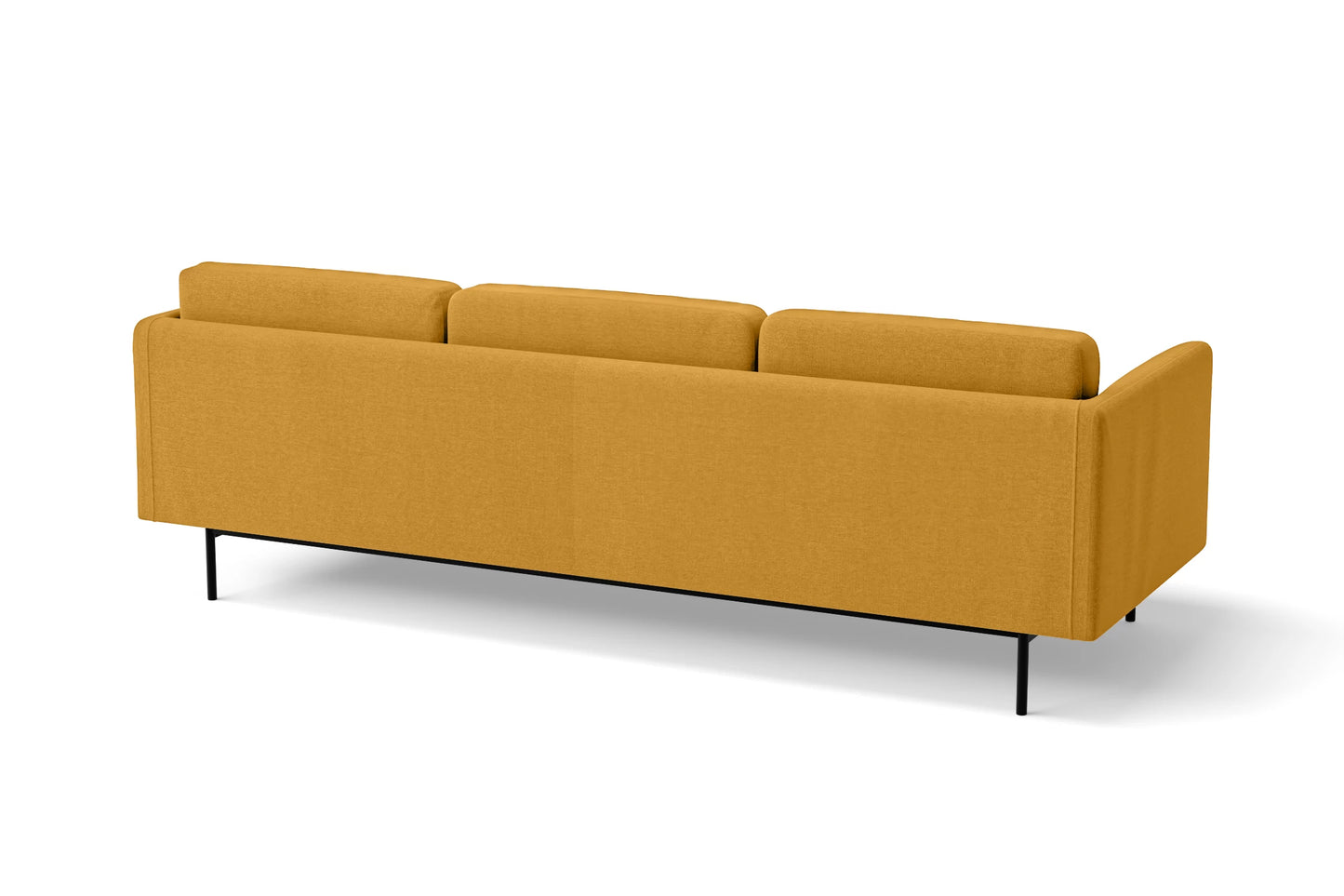 Ancona 3 Seater Sofa Yellow Linen Fabric