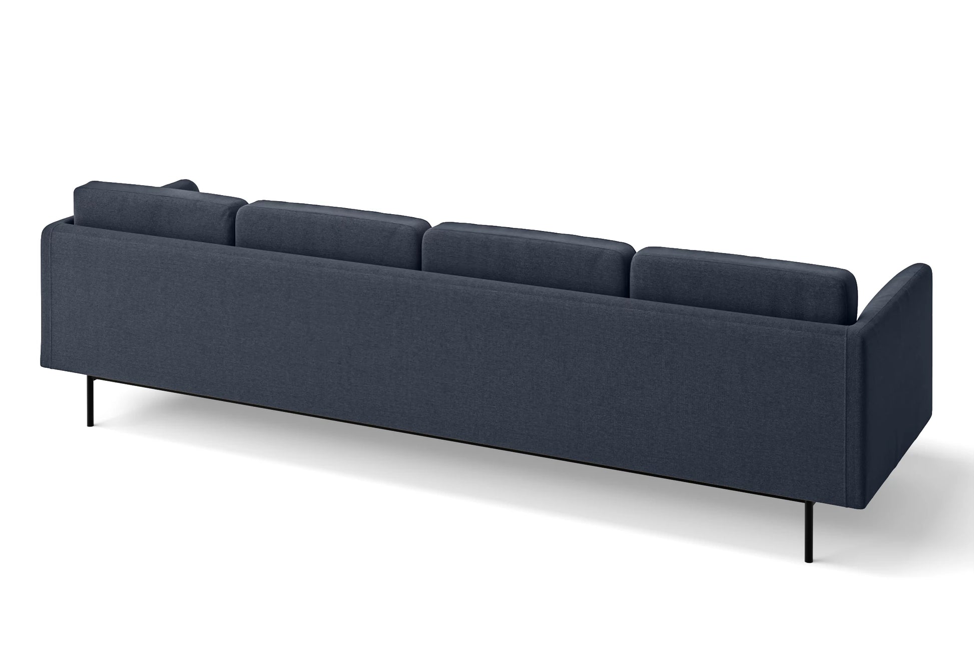 Ancona 4 Seater Sofa Dark Blue Linen Fabric