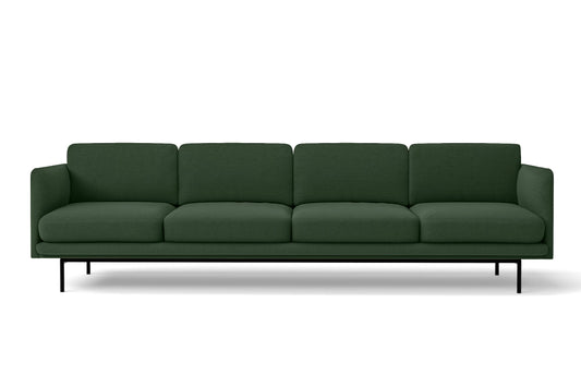 Ancona 4 Seater Sofa Forest Green Linen Fabric