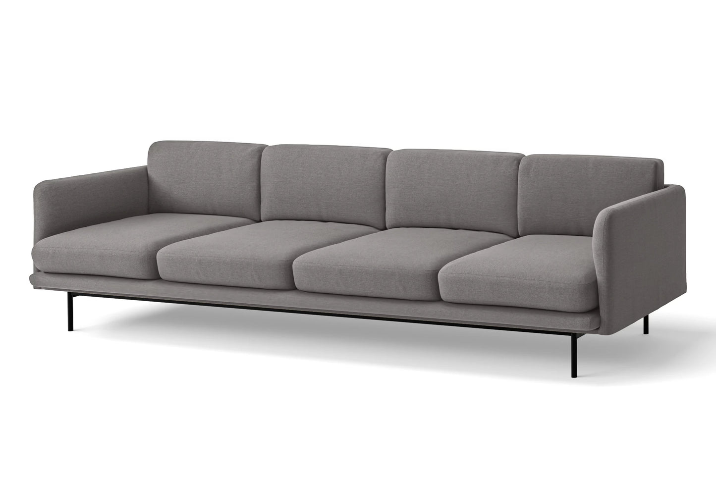 Ancona 4 Seater Sofa Grey Linen Fabric