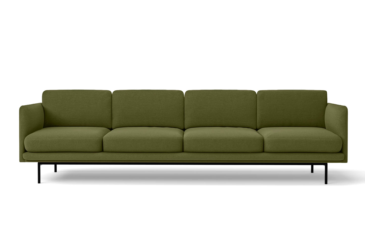 Ancona 4 Seater Sofa Olive Linen Fabric