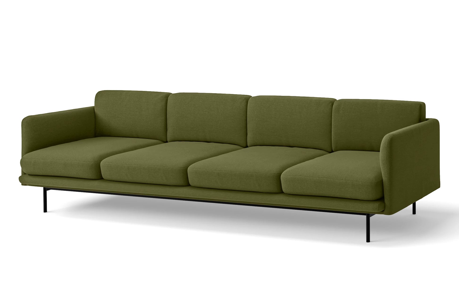 Ancona 4 Seater Sofa Olive Linen Fabric