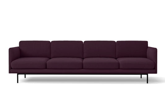 Ancona 4 Seater Sofa Purple Linen Fabric