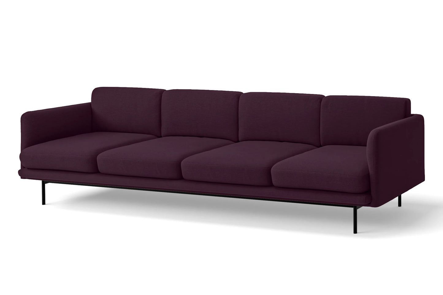 Ancona 4 Seater Sofa Purple Linen Fabric