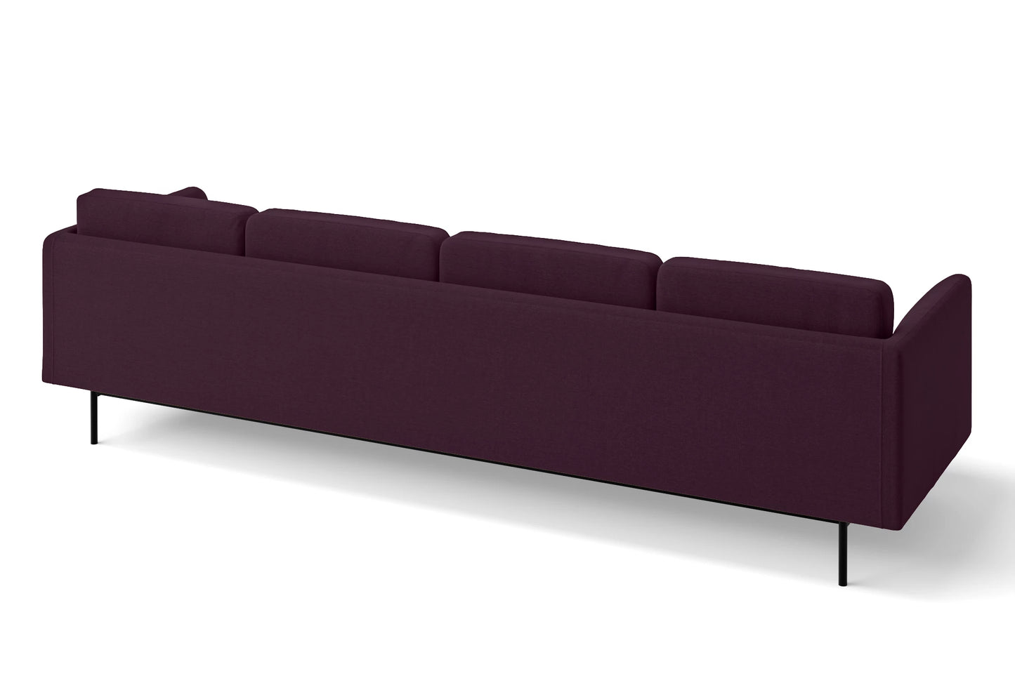 Ancona 4 Seater Sofa Purple Linen Fabric