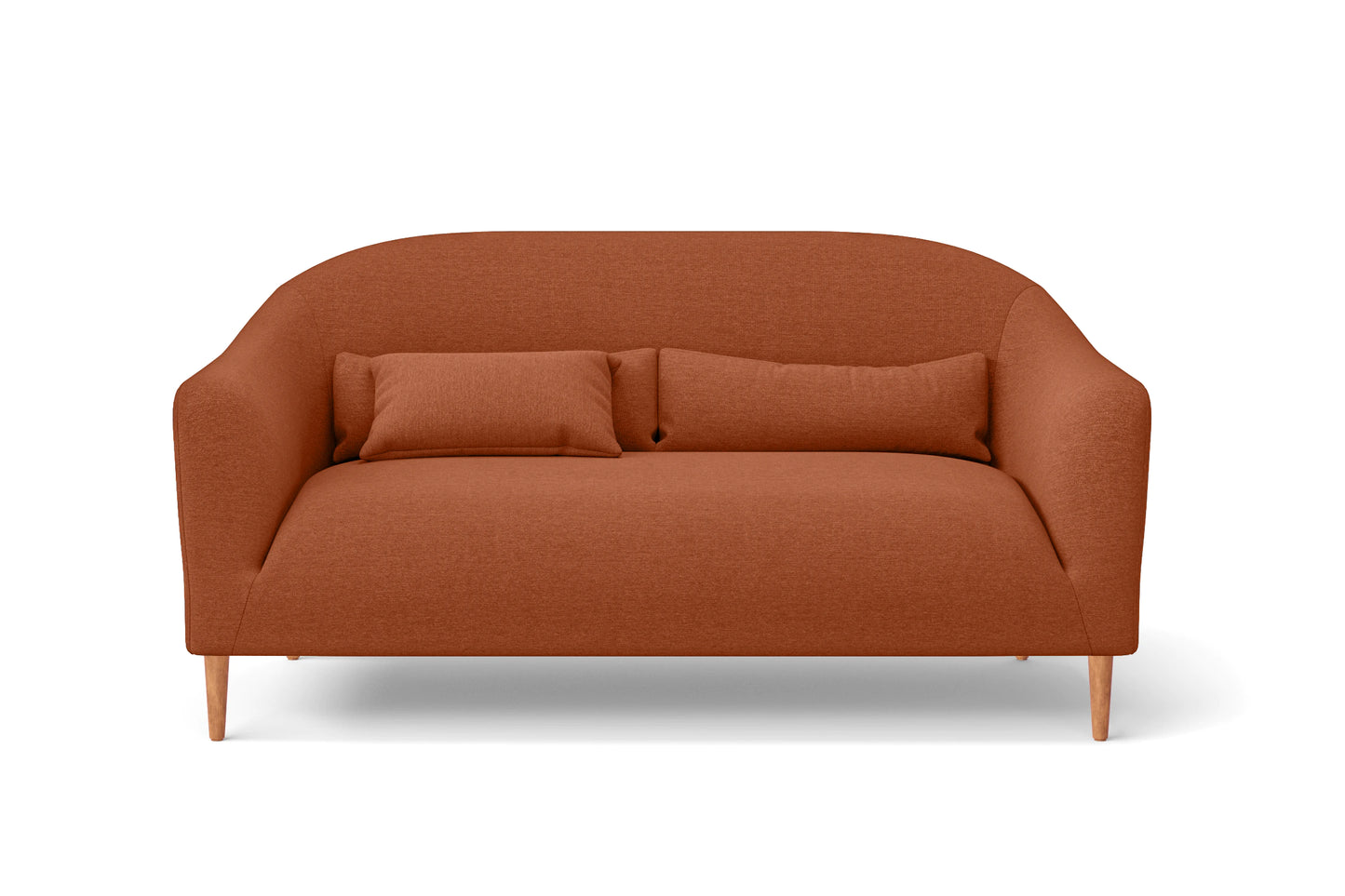 Andria 2 Seater Sofa Orange Linen Fabric