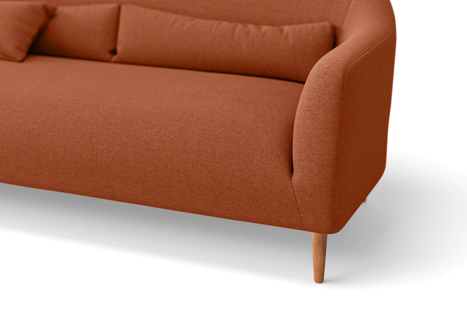 Andria 2 Seater Sofa Orange Linen Fabric