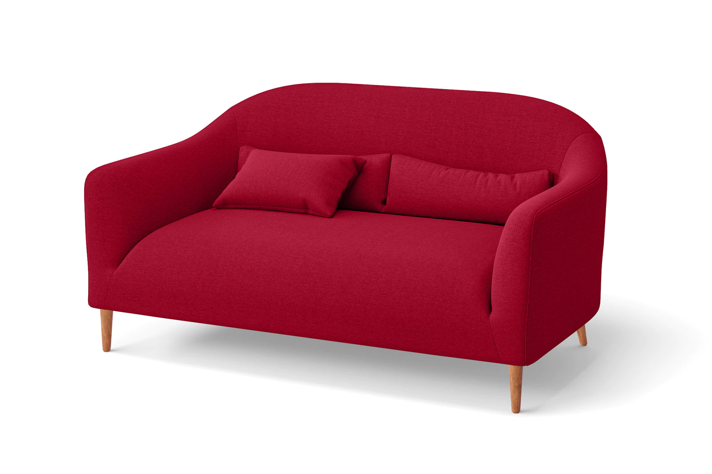 Andria 2 Seater Sofa Red Linen Fabric