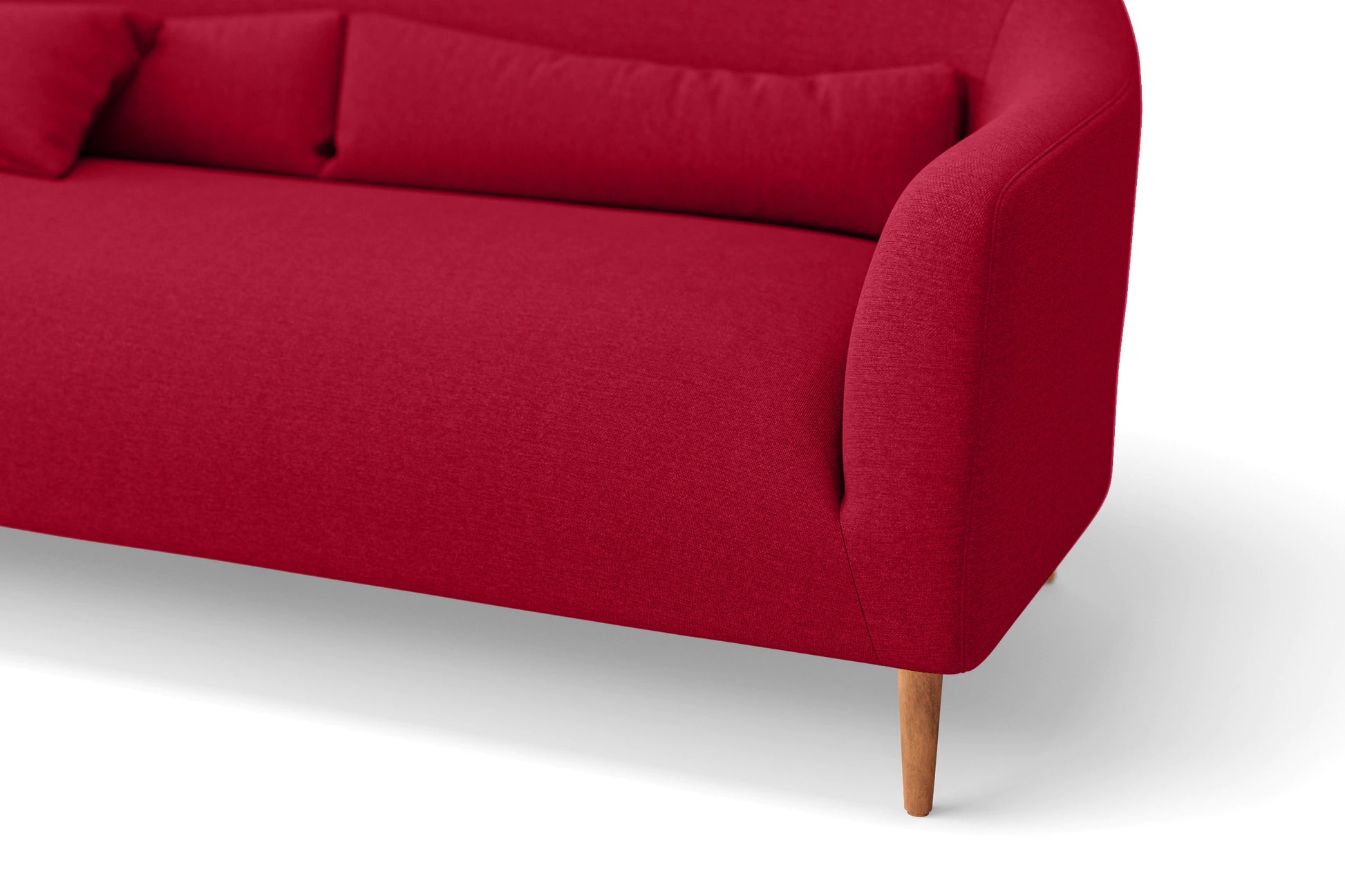 Andria 2 Seater Sofa Red Linen Fabric