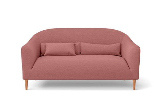 Andria 2 Seater Sofa Rose Pink Linen Fabric