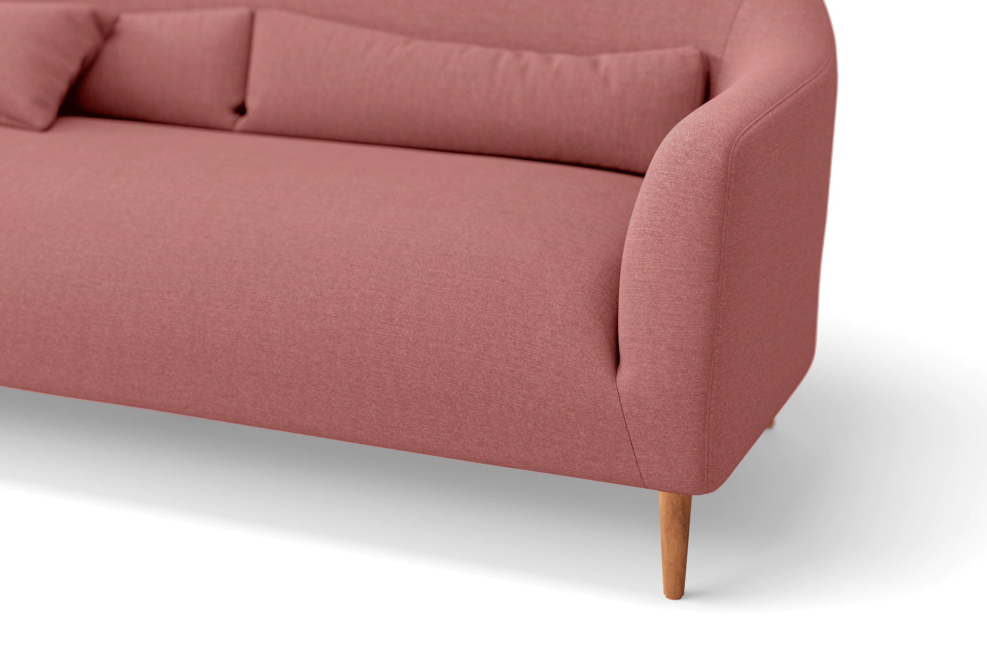 Andria 2 Seater Sofa Rose Pink Linen Fabric