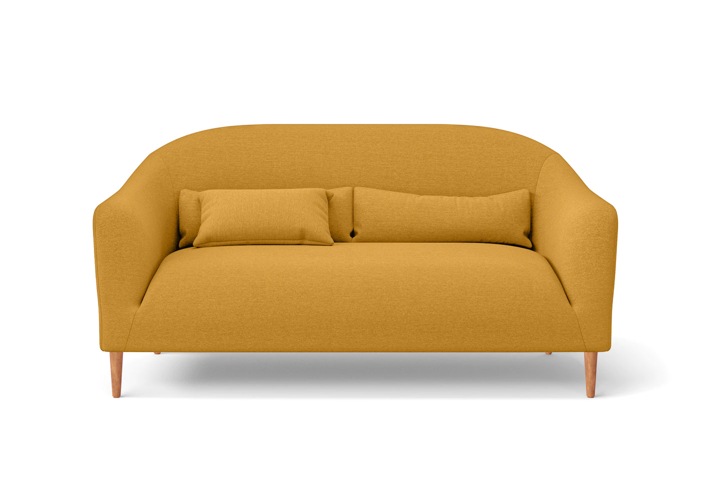 Andria 2 Seater Sofa Yellow Linen Fabric