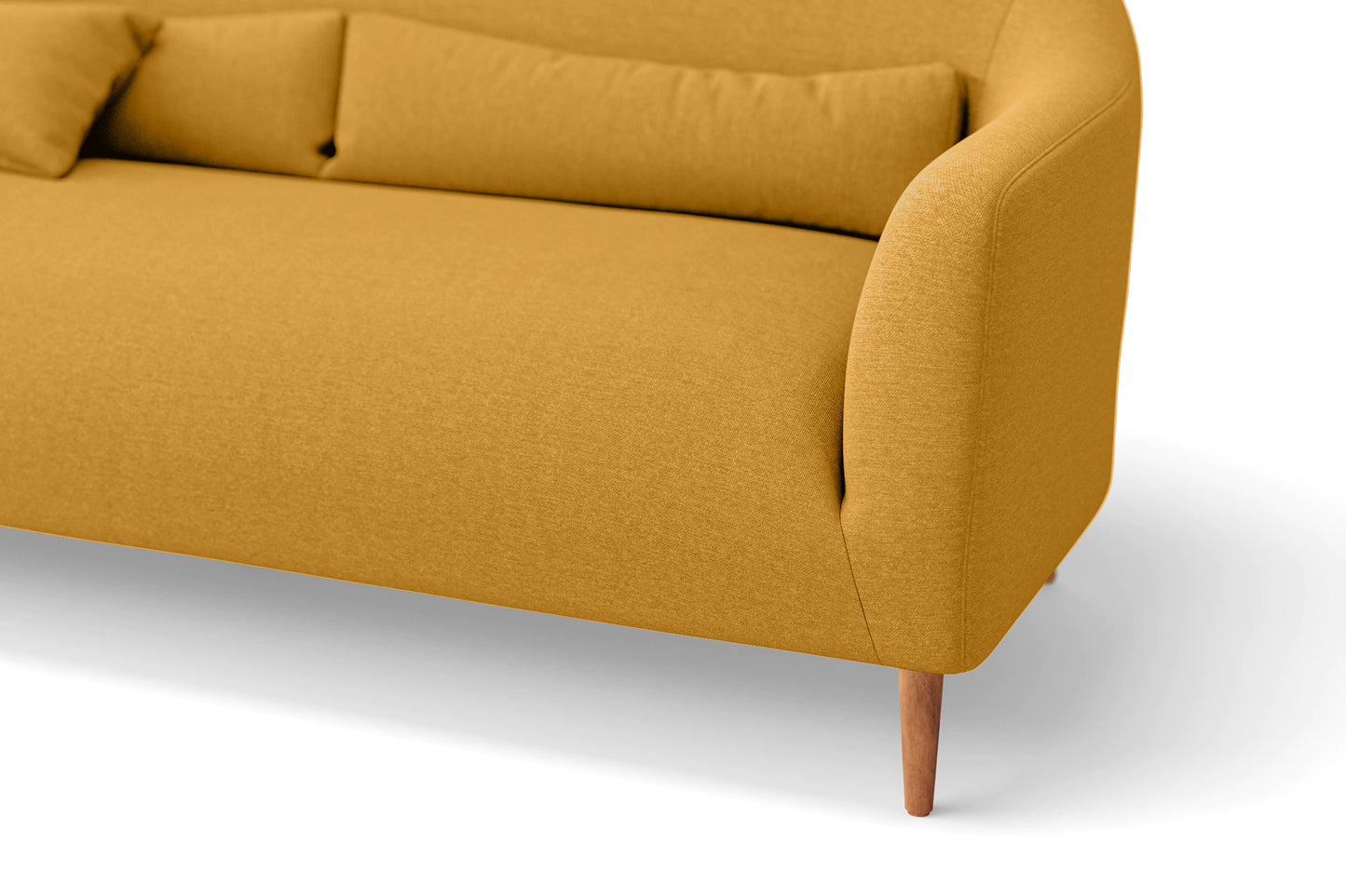 Andria 2 Seater Sofa Yellow Linen Fabric