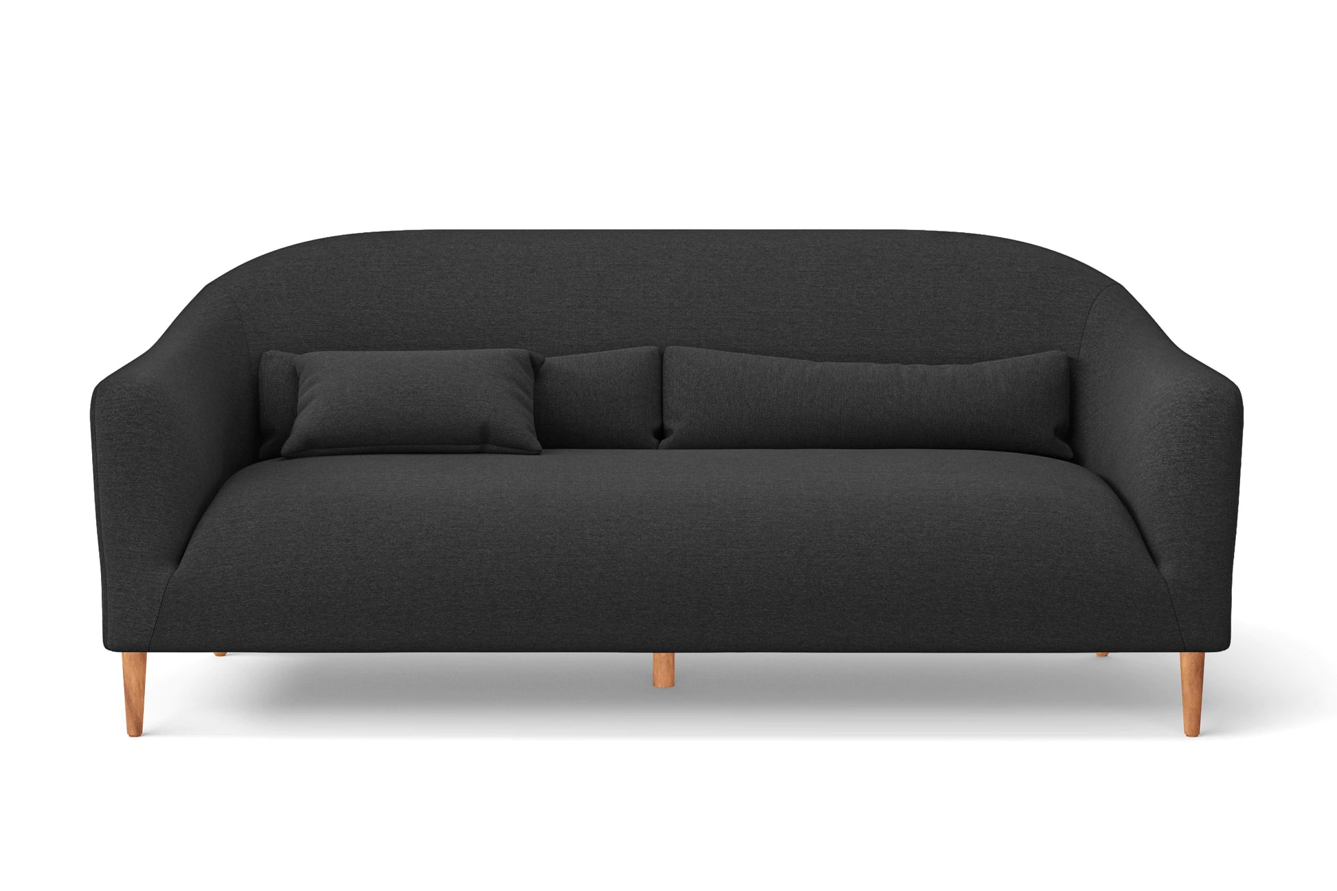 Andria 3 Seater Sofa Black Linen Fabric