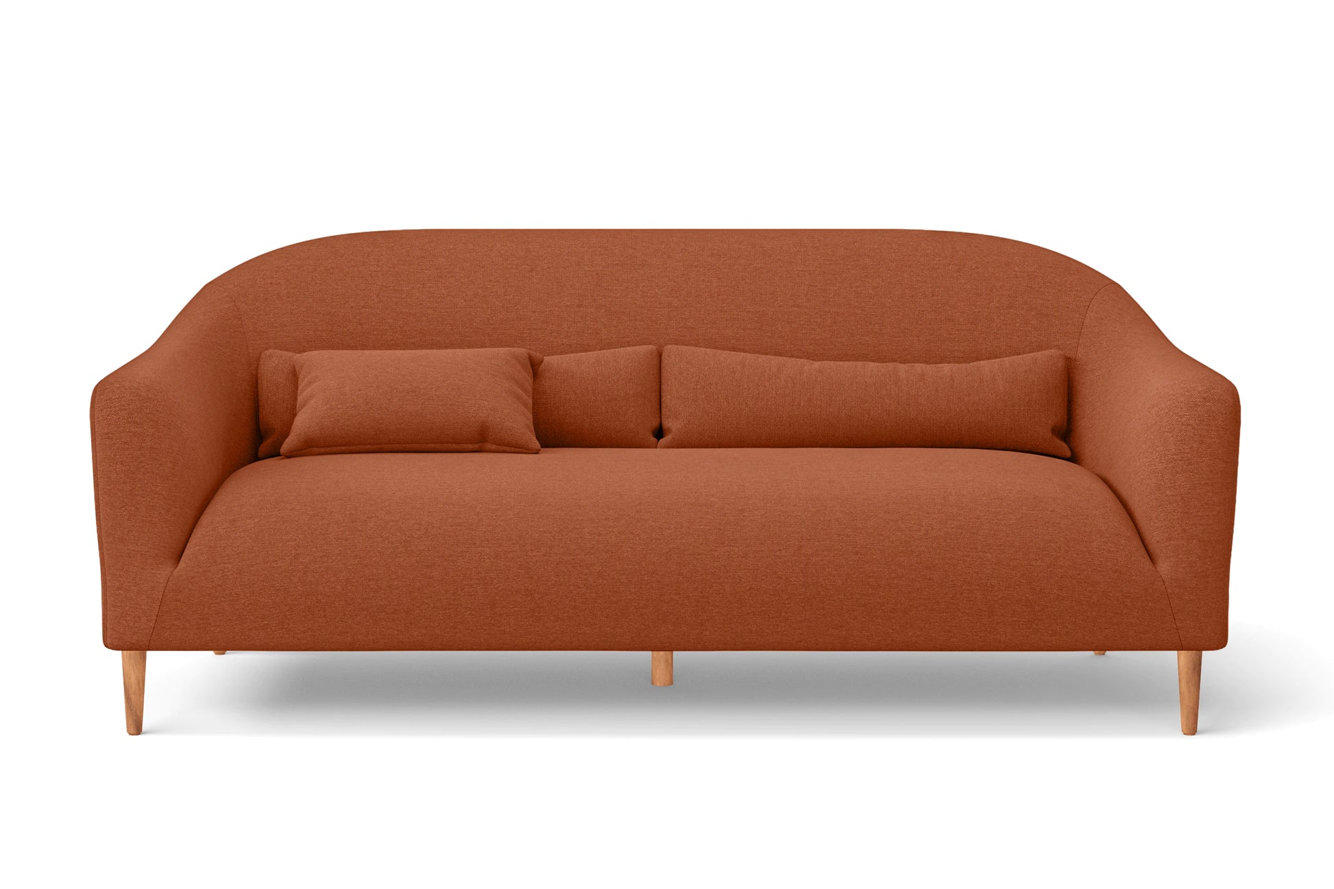 Andria 3 Seater Sofa Orange Linen Fabric