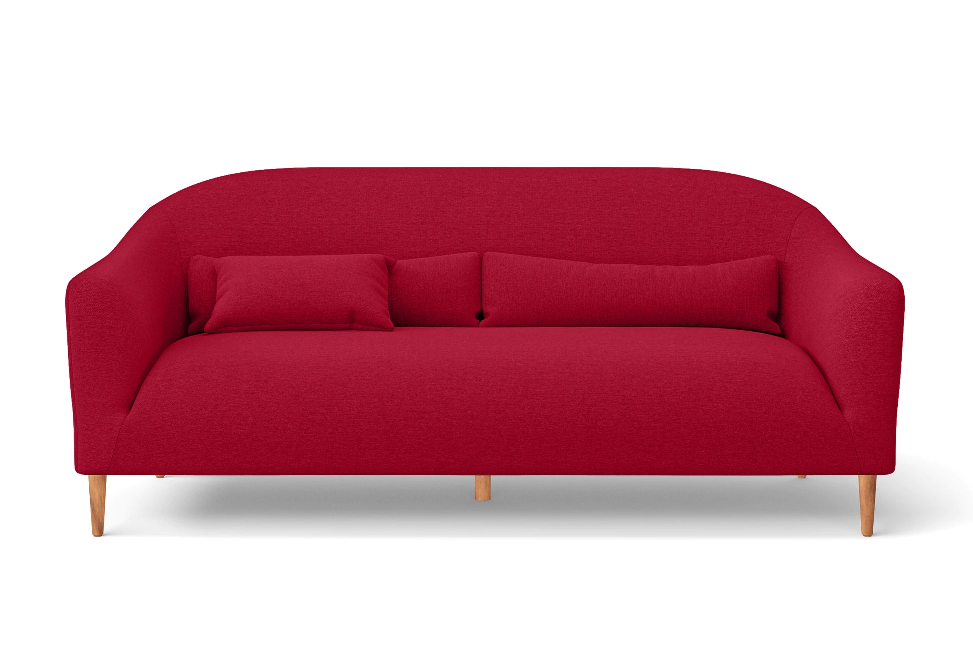 Andria 3 Seater Sofa Red Linen Fabric