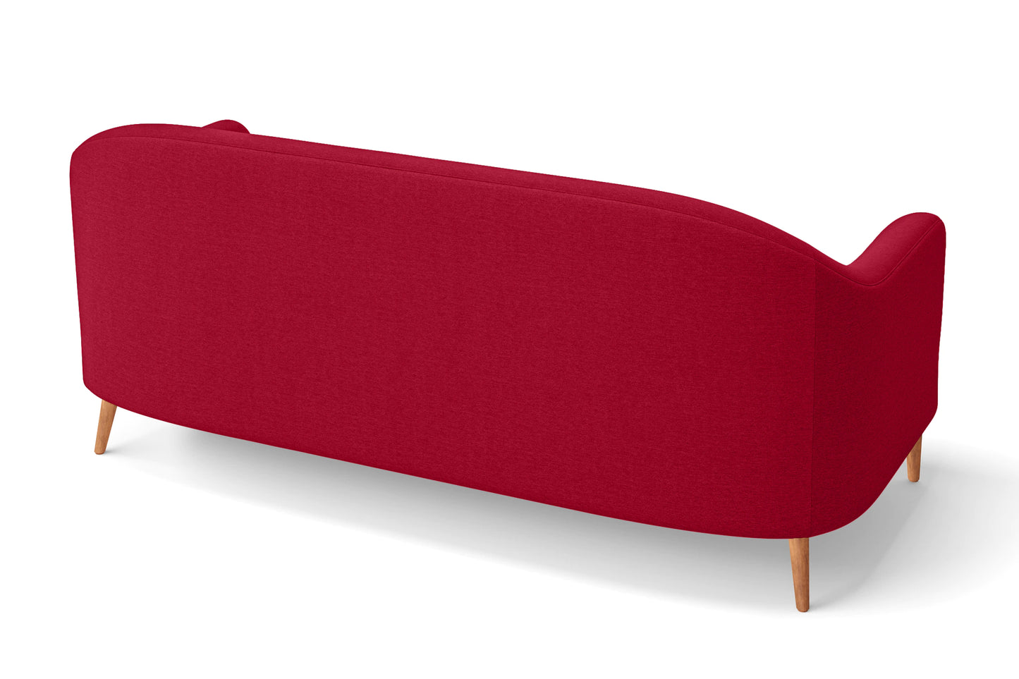 Andria 3 Seater Sofa Red Linen Fabric