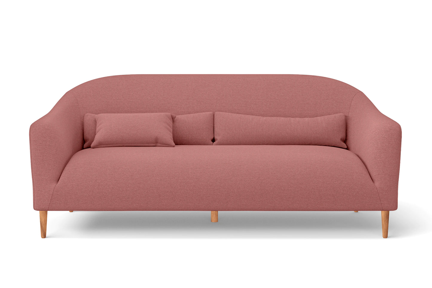 Andria 3 Seater Sofa Rose Pink Linen Fabric