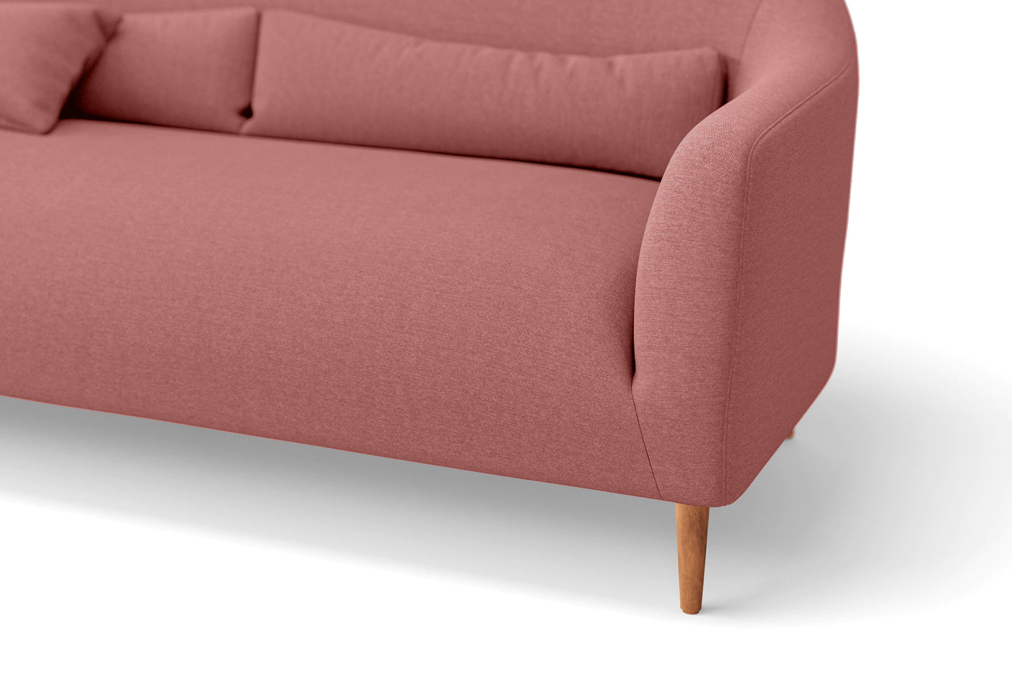 Andria 3 Seater Sofa Rose Pink Linen Fabric