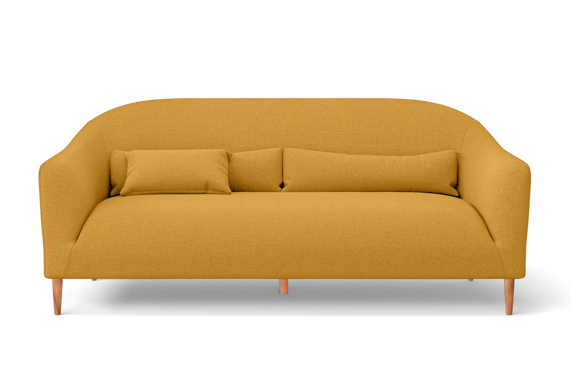 Andria 3 Seater Sofa Yellow Linen Fabric