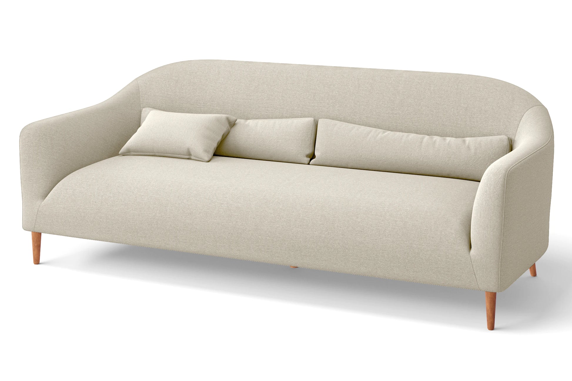 Andria 4 Seater Sofa Cream Linen Fabric