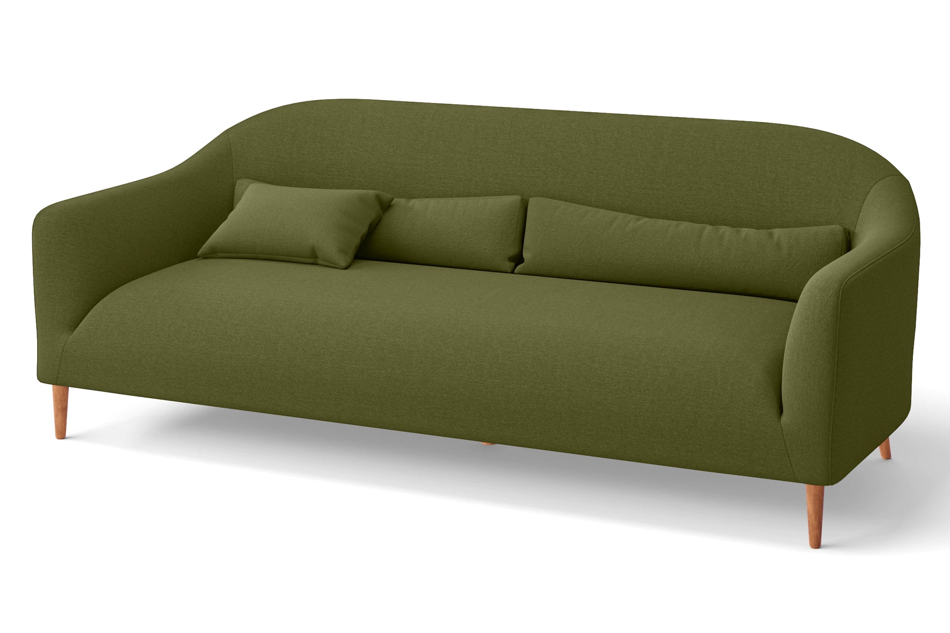 Andria 4 Seater Sofa Olive Linen Fabric