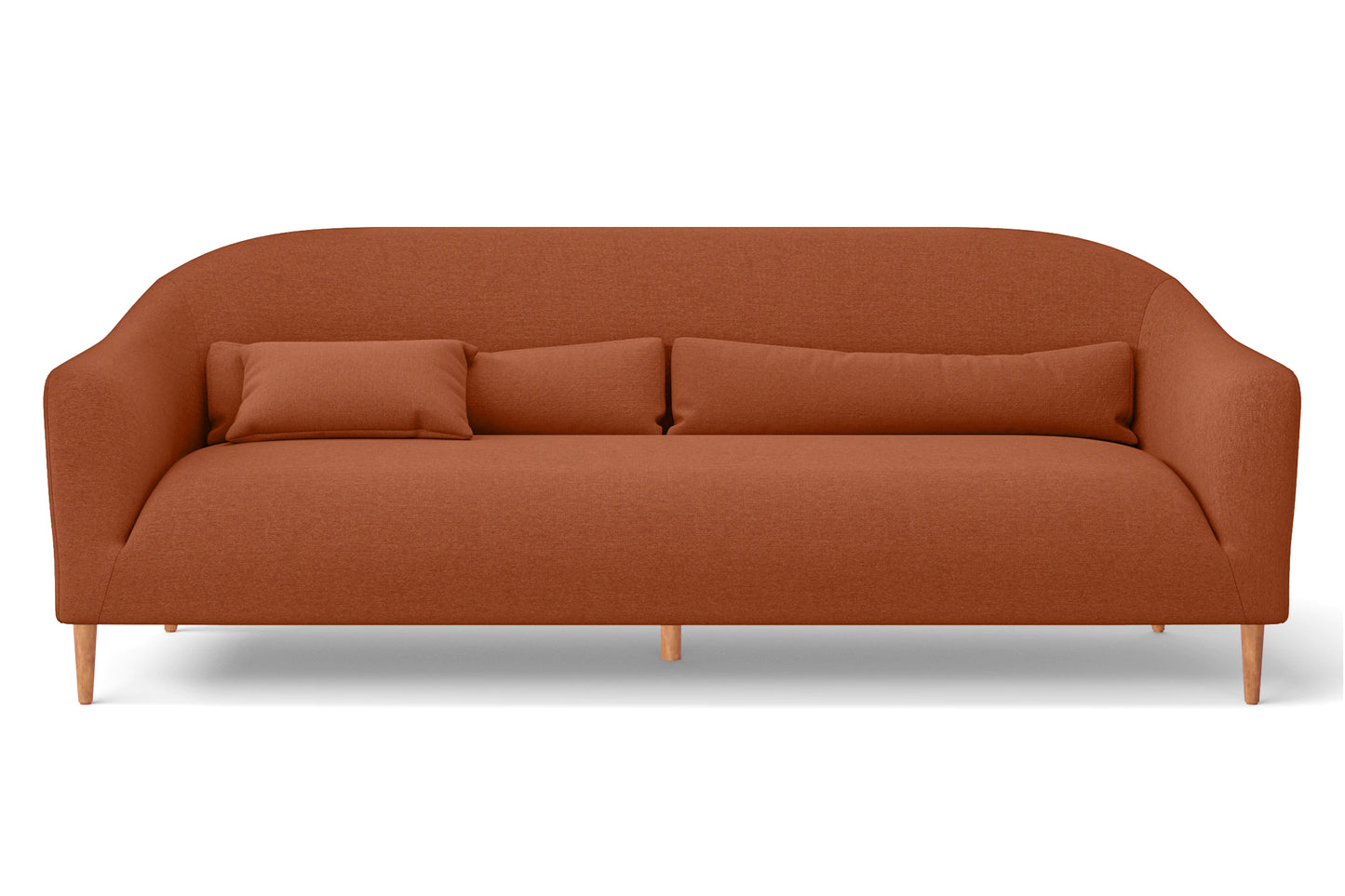 Andria 4 Seater Sofa Orange Linen Fabric