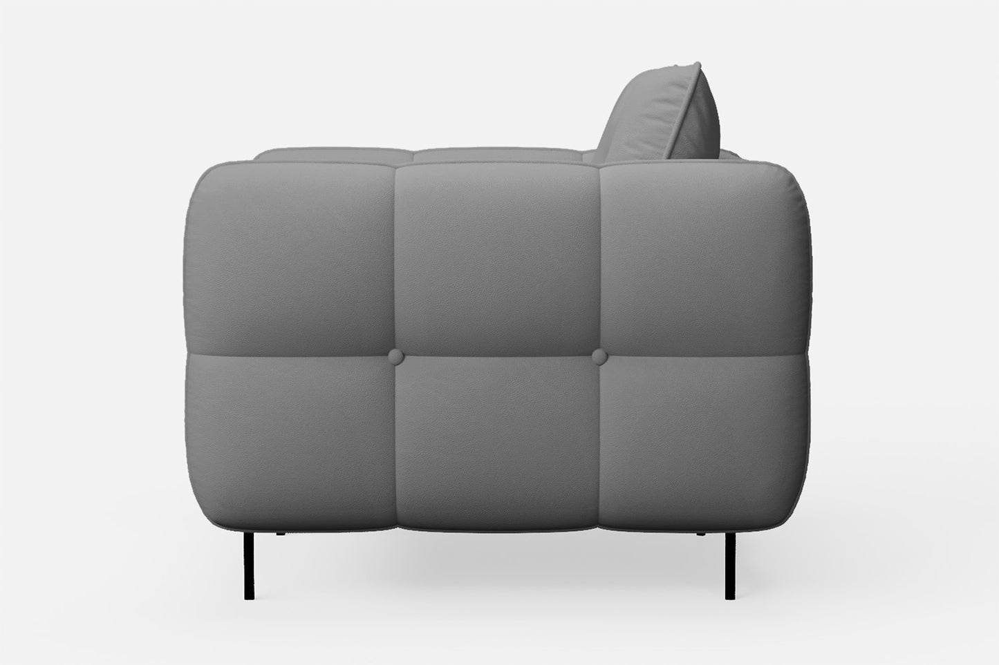 Anzio Armchair Grey Leather